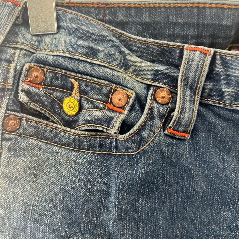 True Religion Blue Jean Shorts Size 30 - Picture 4 of 16